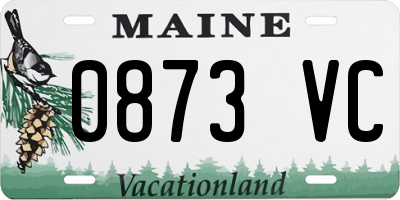 ME license plate 0873VC