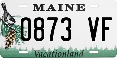 ME license plate 0873VF