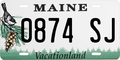 ME license plate 0874SJ