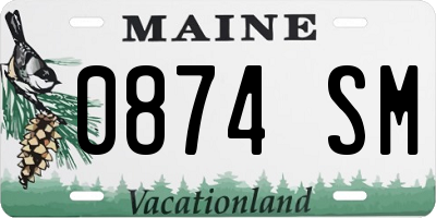 ME license plate 0874SM