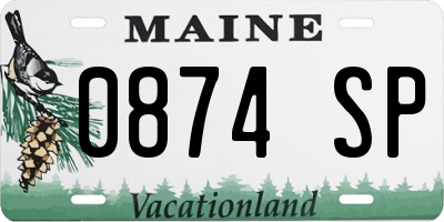 ME license plate 0874SP