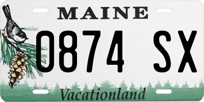 ME license plate 0874SX