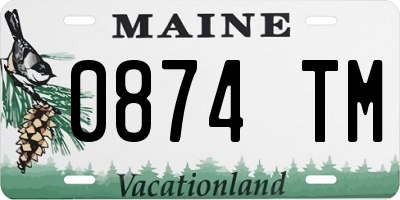 ME license plate 0874TM