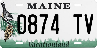 ME license plate 0874TV