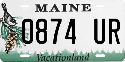 ME license plate 0874UR