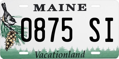 ME license plate 0875SI