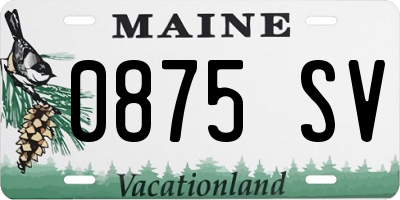 ME license plate 0875SV