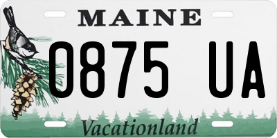 ME license plate 0875UA