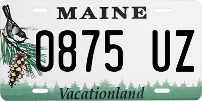 ME license plate 0875UZ