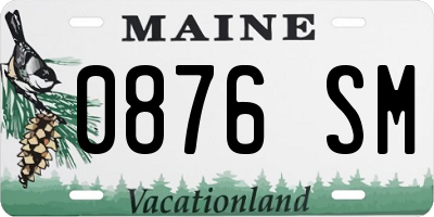 ME license plate 0876SM