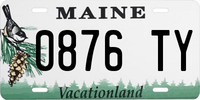 ME license plate 0876TY