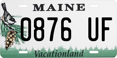 ME license plate 0876UF