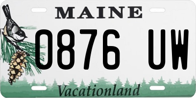ME license plate 0876UW