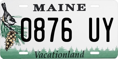 ME license plate 0876UY