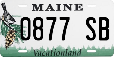 ME license plate 0877SB