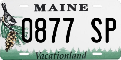 ME license plate 0877SP