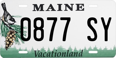 ME license plate 0877SY