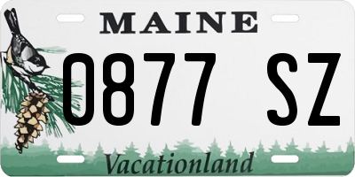 ME license plate 0877SZ