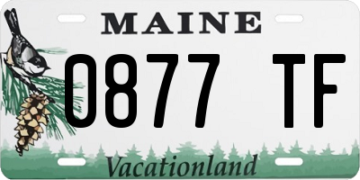 ME license plate 0877TF