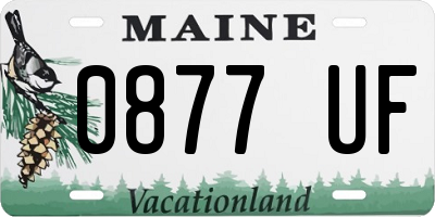 ME license plate 0877UF