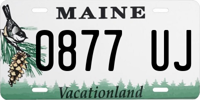ME license plate 0877UJ
