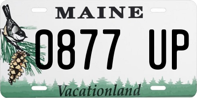 ME license plate 0877UP