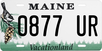 ME license plate 0877UR