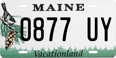 ME license plate 0877UY