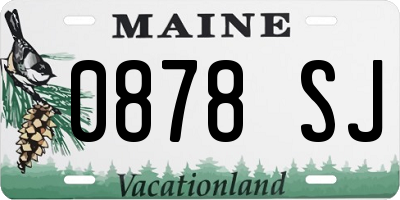 ME license plate 0878SJ