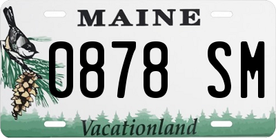 ME license plate 0878SM