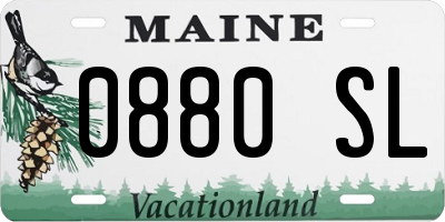 ME license plate 0880SL