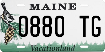 ME license plate 0880TG