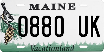 ME license plate 0880UK