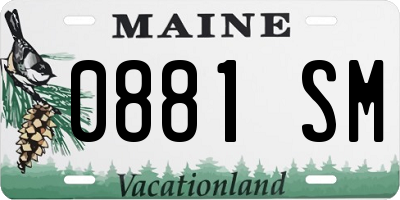 ME license plate 0881SM