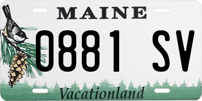 ME license plate 0881SV