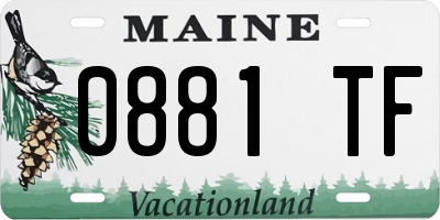 ME license plate 0881TF