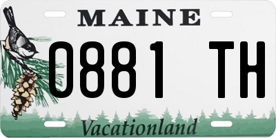 ME license plate 0881TH