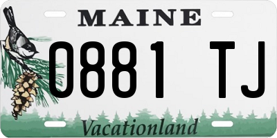 ME license plate 0881TJ