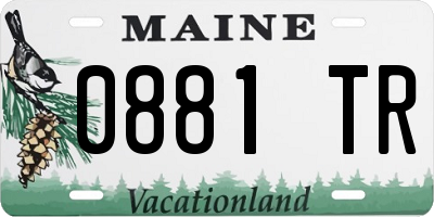 ME license plate 0881TR