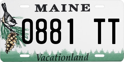 ME license plate 0881TT