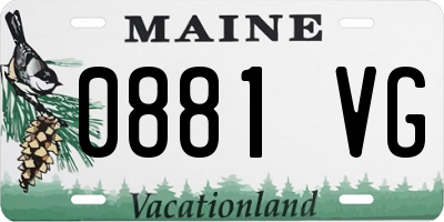 ME license plate 0881VG