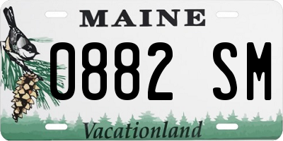 ME license plate 0882SM