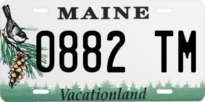 ME license plate 0882TM