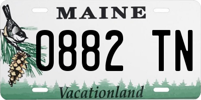 ME license plate 0882TN