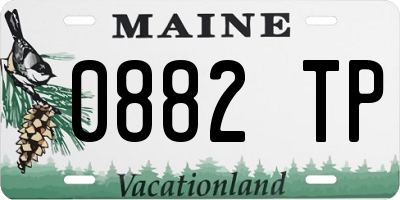 ME license plate 0882TP