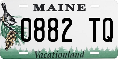 ME license plate 0882TQ