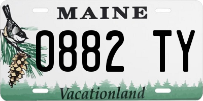 ME license plate 0882TY