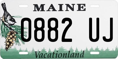 ME license plate 0882UJ
