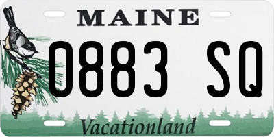 ME license plate 0883SQ
