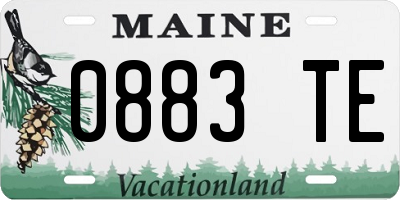 ME license plate 0883TE